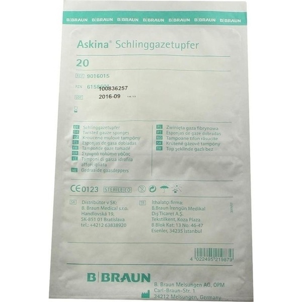 ASKINA Schlinggazetupfer pflaumengr.steril