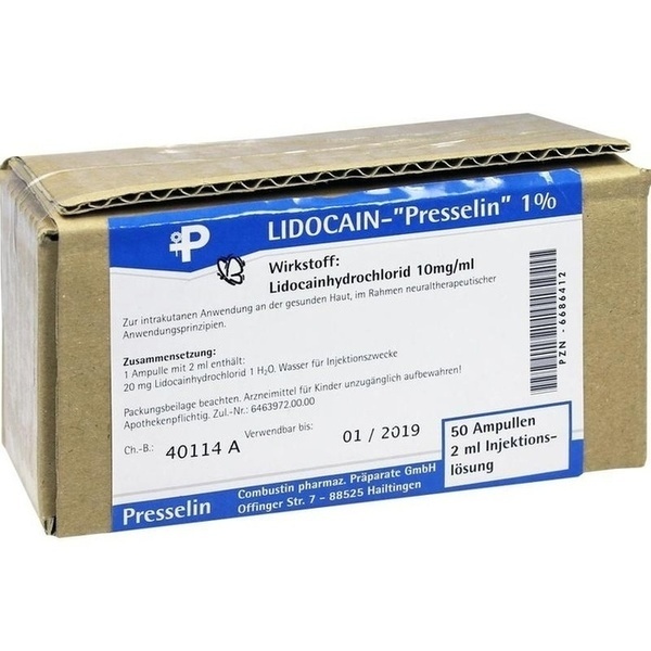 LIDOCAIN PRESSELIN 1% Injektionslösung