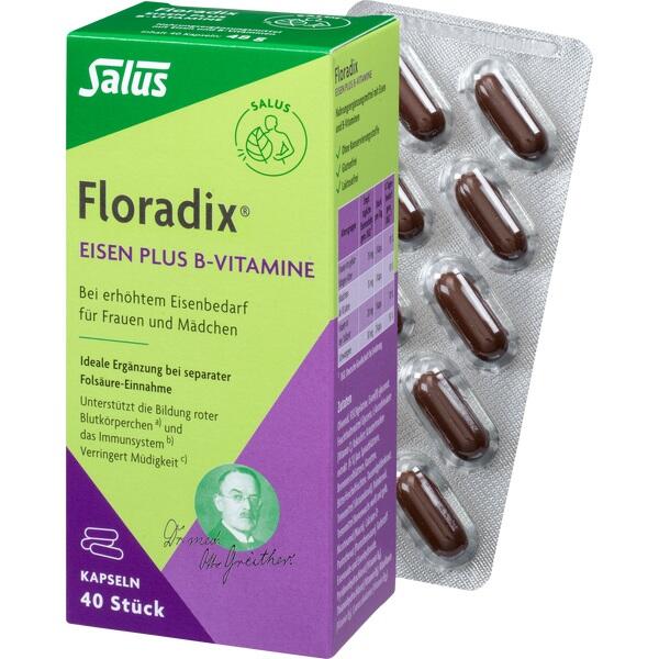 FLORADIX Eisen plus B Vitamine Kapseln