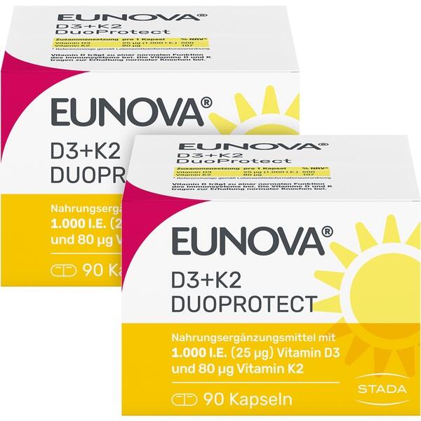 EUNOVA DuoProtect D3+K2 1.000 I.E./80 μg Kps.Kombi