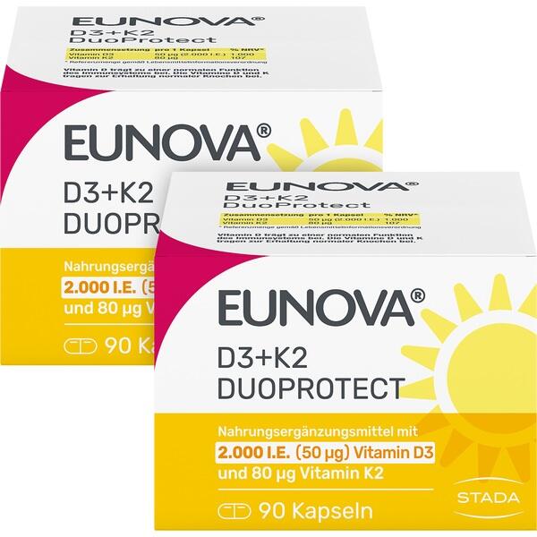 EUNOVA DuoProtect D3+K2 2.000 I.E./80 μg Kps.Kombi