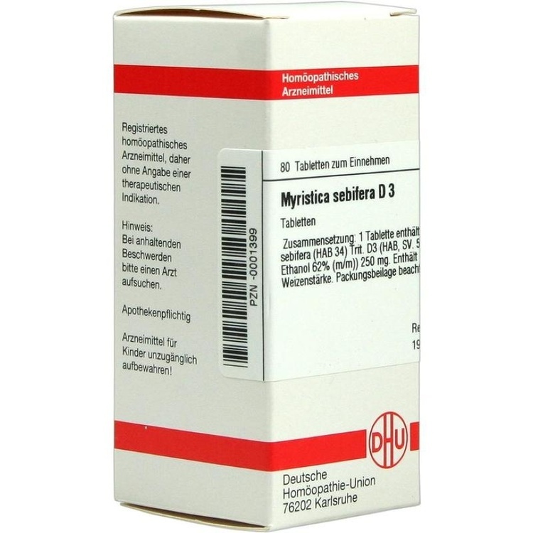 MYRISTICA SEBIFERA D 3 Tabletten 80 St