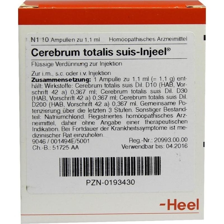 CEREBRUM TOTALIS suis Injeel Ampullen 10 St