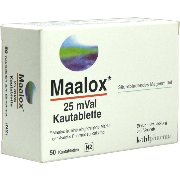 MAALOX 25 mVal Kautabletten 50 St