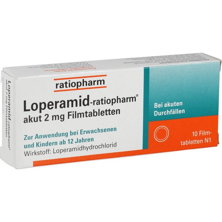 LOPERAMID-ratiopharm akut 2 mg Filmtabletten 10 St