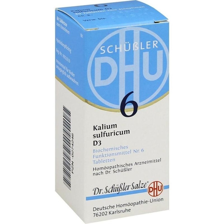 BIOCHEMIE DHU 6 Kalium sulfuricum D 3 Tabletten 80 St