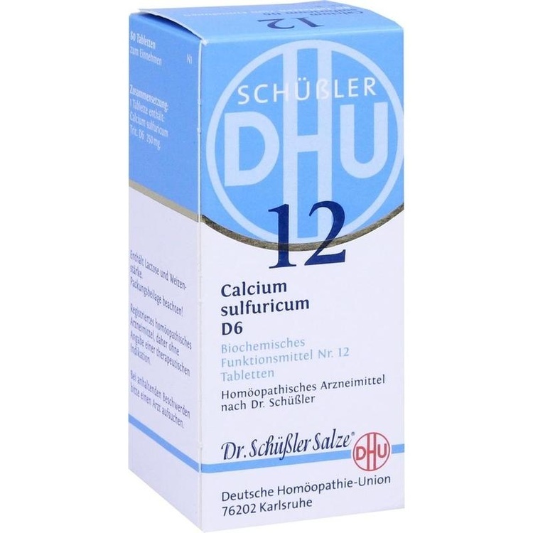BIOCHEMIE DHU 12 Calcium sulfuricum D 6 Tabletten 80 St