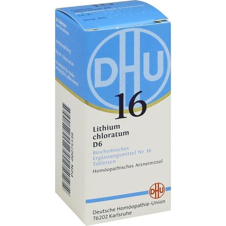 BIOCHEMIE DHU 16 Lithium chloratum D 6 Tabletten 80 St