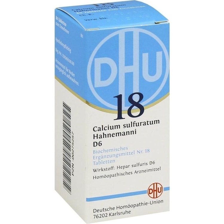 BIOCHEMIE DHU 18 Calcium sulfuratum D 6 Tabletten 80 St