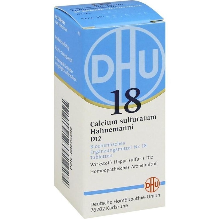 BIOCHEMIE DHU 18 Calcium sulfuratum D 12 Tabletten 80 St