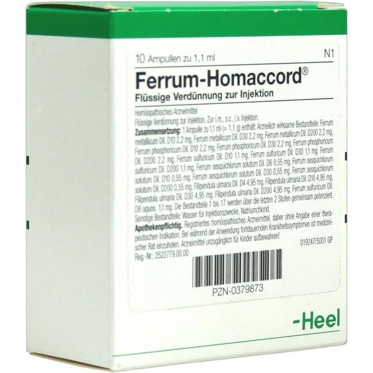 FERRUM HOMACCORD Ampullen 10 St