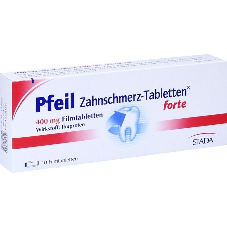 PFEIL Zahnschmerz-Tabletten forte Filmtabletten 10 St