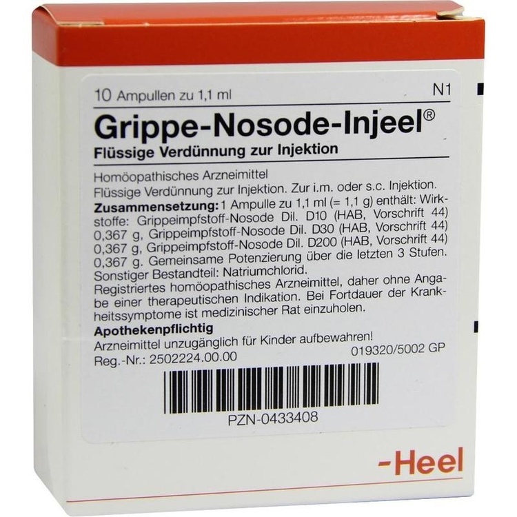 GRIPPE NOSODE Injeel Ampullen 10 St