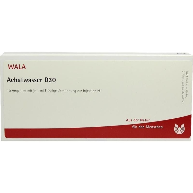 ACHATWASSER D 30 Ampullen 10X1 ml