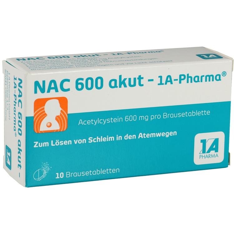 NAC 600 akut-1A Pharma Brausetabletten 10 St