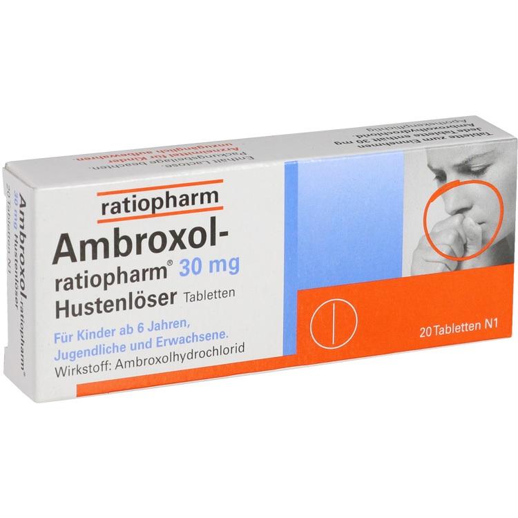 AMBROXOL-ratiopharm 30 mg Hustenlöser Tabletten 20 St