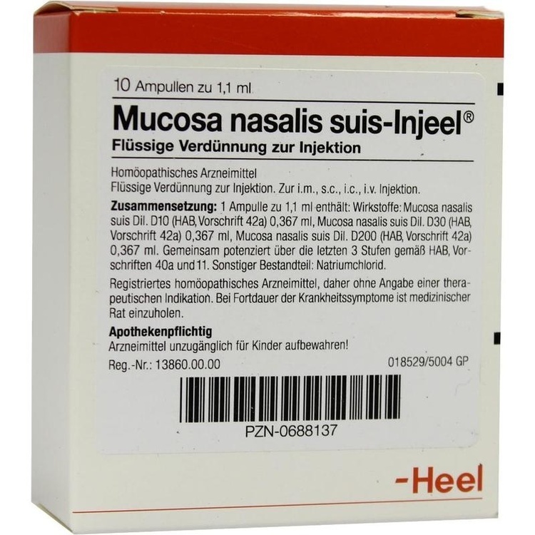 MUCOSA nasalis suis Injeel Ampullen 10 St