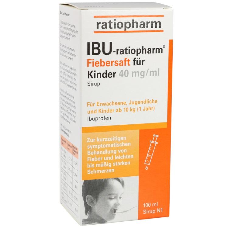 IBU-RATIOPHARM Fiebersaft für Kinder 40 mg/ml 100 ml