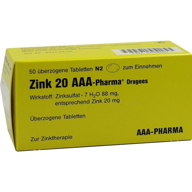 ZINK 20 AAA-Pharma Dragees 50 St