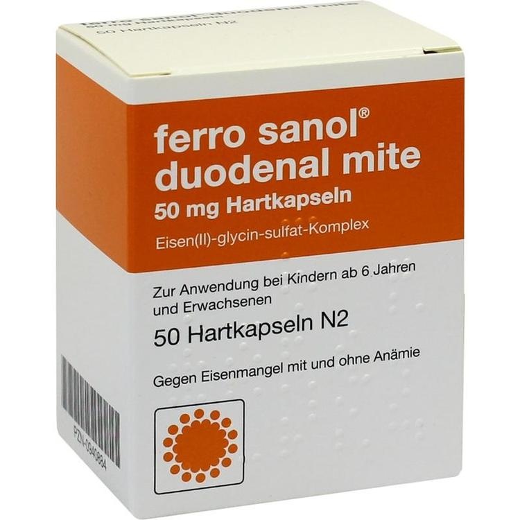 FERRO SANOL duodenal mite 50 mg magensaftr.Hartk. 50 St