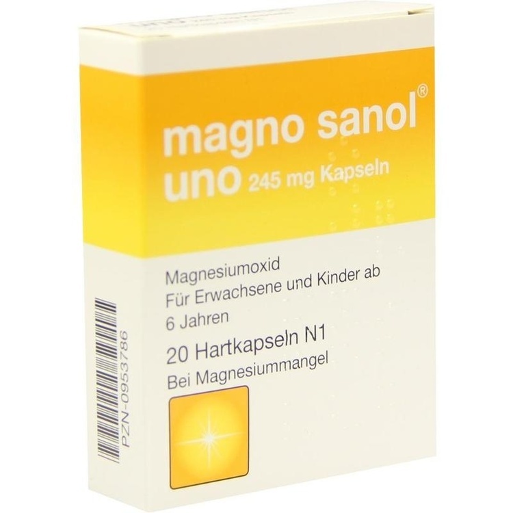 MAGNO SANOL uno 245 mg Hartkapseln 20 St