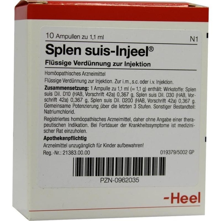 SPLEN suis Injeel Ampullen 10 St