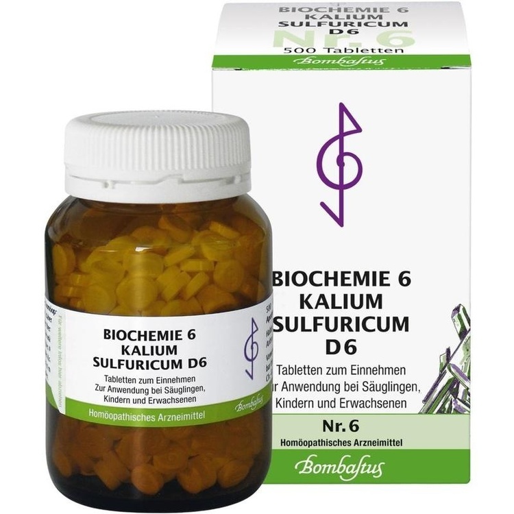 BIOCHEMIE 6 Kalium sulfuricum D 6 Tabletten 500 St