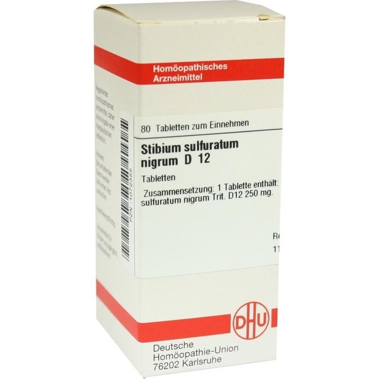 STIBIUM SULFURATUM NIGRUM D 12 Tabletten 80 St