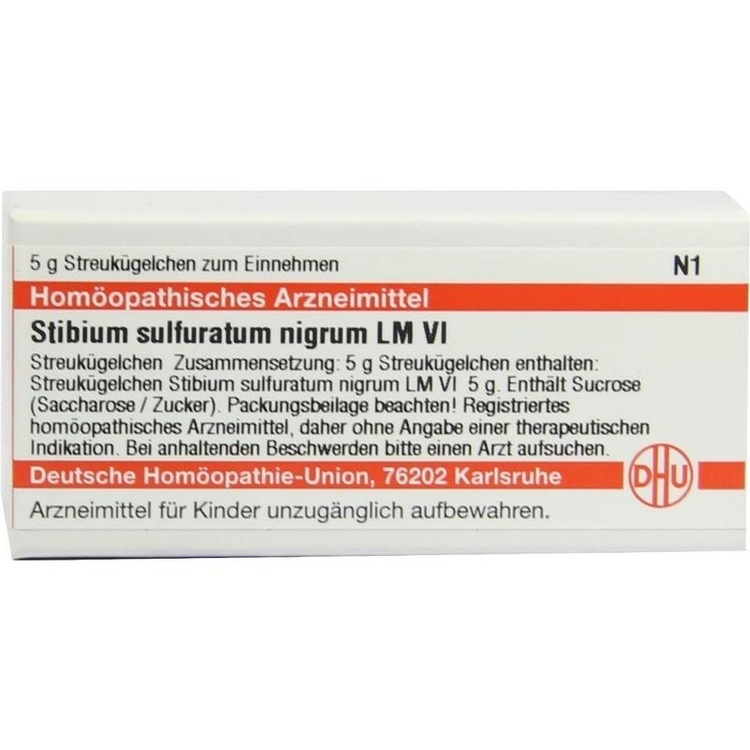 STIBIUM SULFURATUM NIGRUM LM VI Globuli 5 g