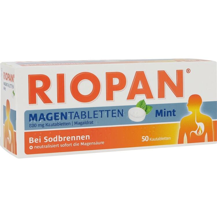 RIOPAN Magen Tabletten Mint 800 mg Kautabletten 50 St