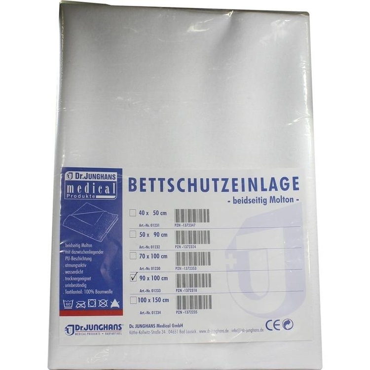 BETTSCHUTZEINLAGE doppelseitig Molton 90x100 cm 1 St