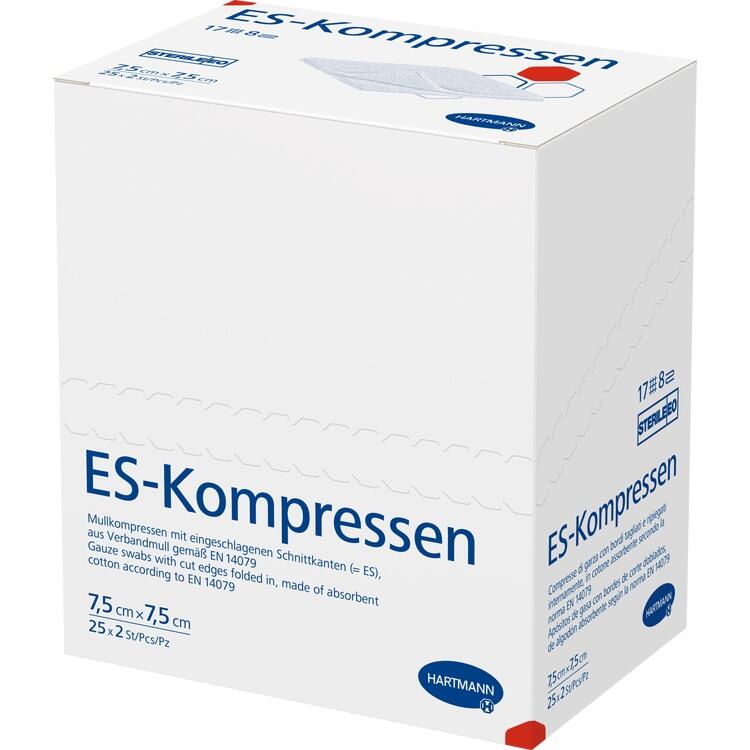 ES-KOMPRESSEN steril 7,5x7,5 cm 8fach 25X2 St