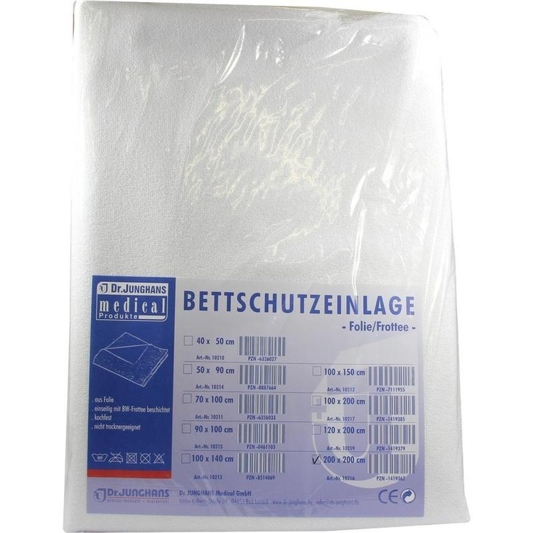 BETTSCHUTZEINLAGE Folie Frottee 200x200 cm 1 St