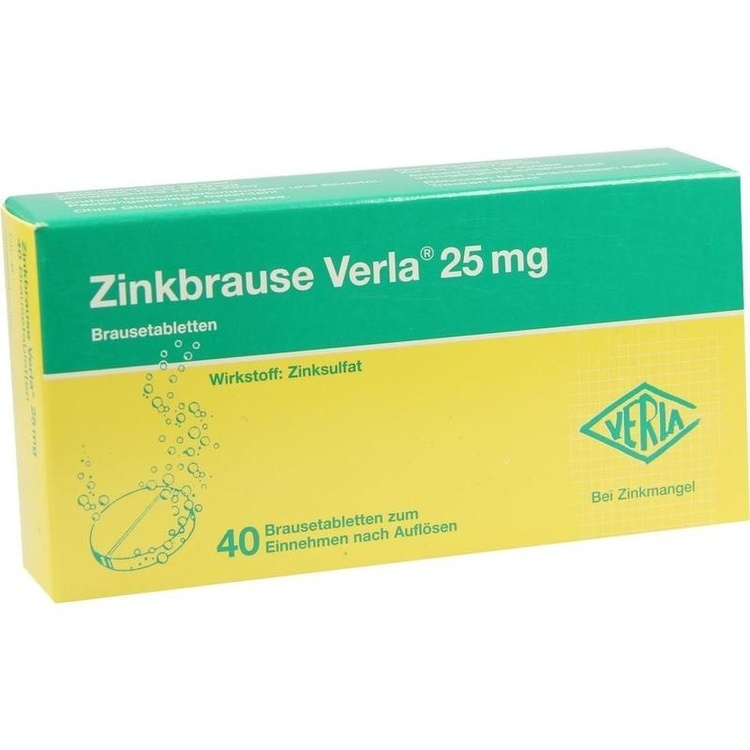 ZINKBRAUSE Verla 25 mg Brausetabletten 40 St