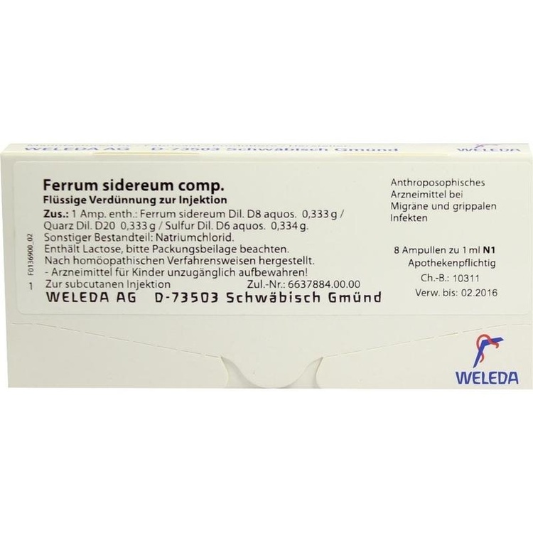 FERRUM SIDEREUM COMP.Ampullen 8X1 ml