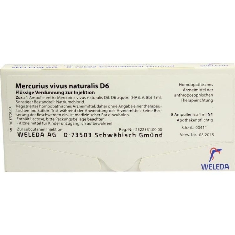 MERCURIUS VIVUS NATURALIS D 6 Ampullen 8X1 ml