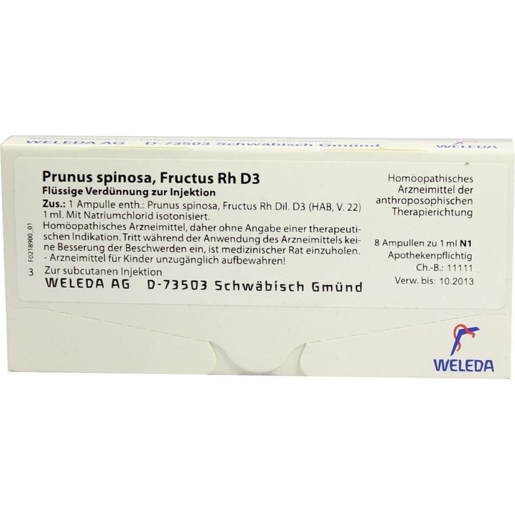 PRUNUS SPINOSA FRUCTUS Rh D 3 Ampullen 8X1 ml