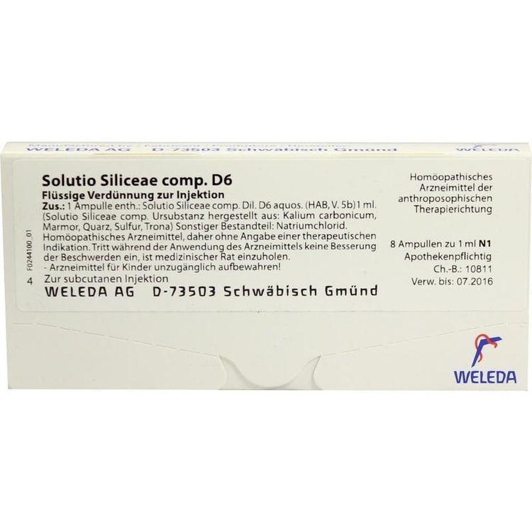 SOLUTIO SILICEAE comp.D 6 Ampullen 8X1 ml