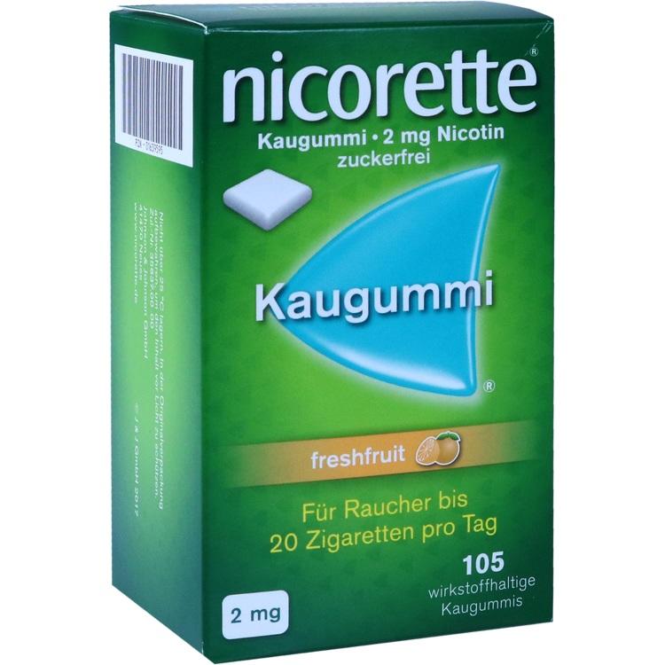 NICORETTE Kaugummi 2 mg freshfruit 105 St