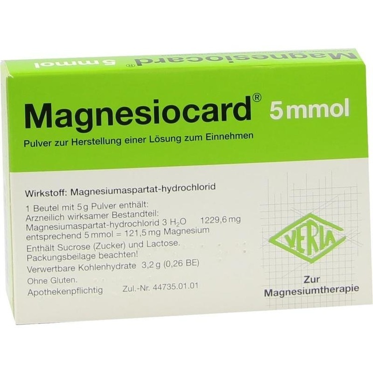 MAGNESIOCARD 5 mmol Plv.z.Her.e.Lsg.z.Einnehmen 20 St