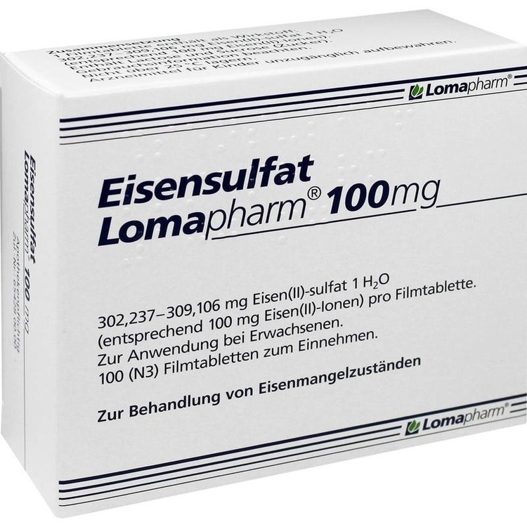 EISENSULFAT Lomapharm 100 mg Filmtabletten 100 St