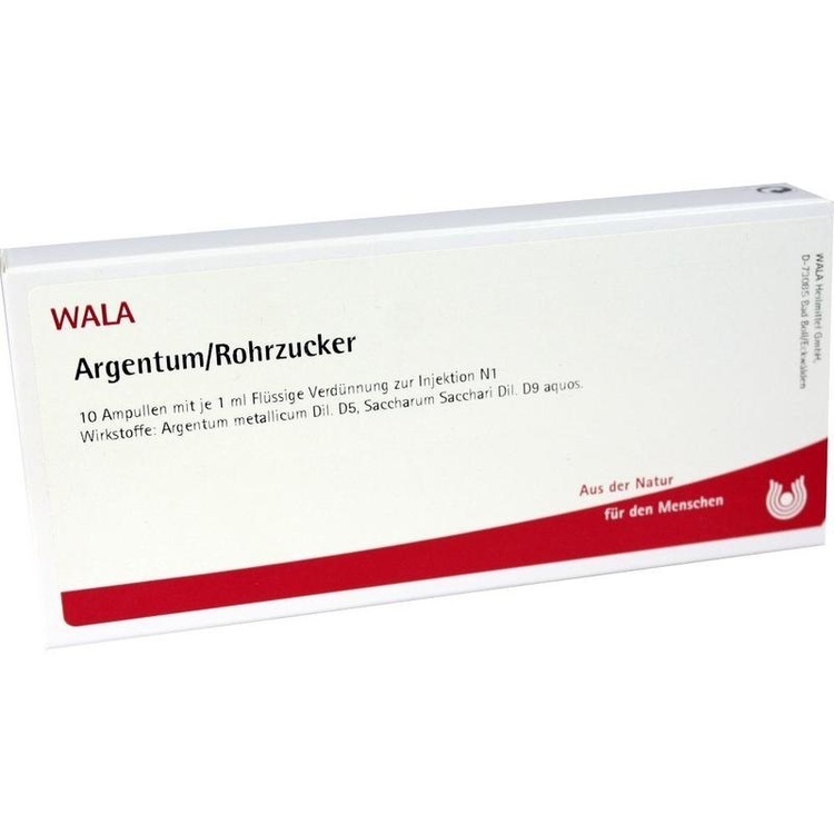 ARGENTUM/ROHRZUCKER Ampullen 10X1 ml