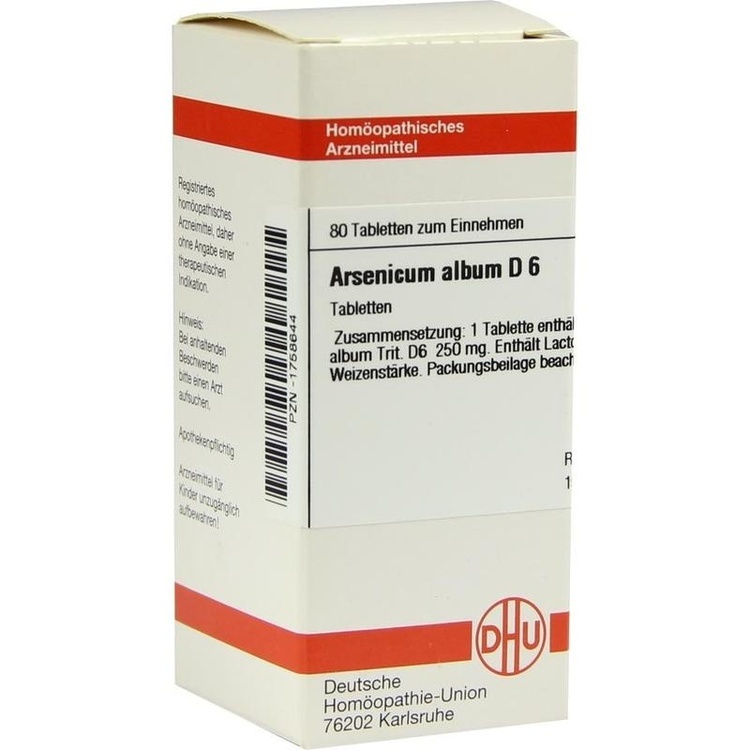 ARSENICUM ALBUM D 6 Tabletten 80 St