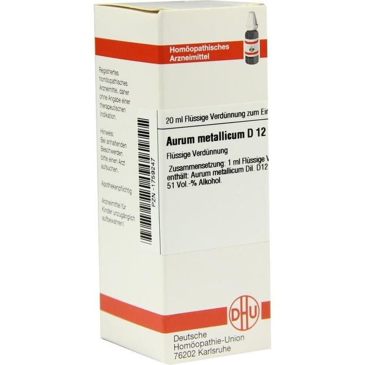 AURUM METALLICUM D 12 Dilution 20 ml