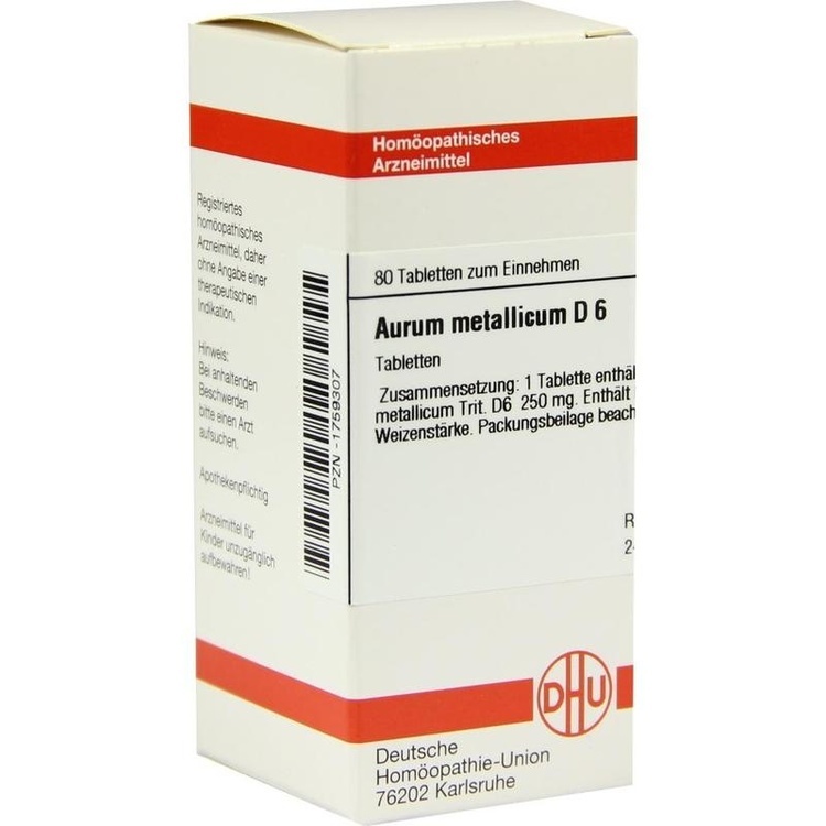 AURUM METALLICUM D 6 Tabletten 80 St