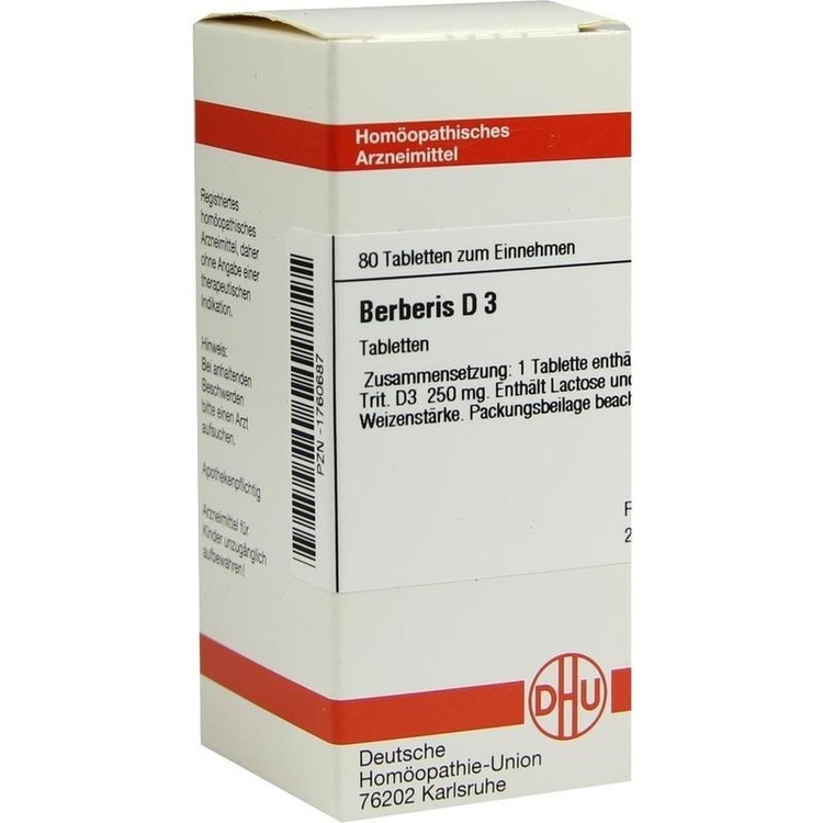 BERBERIS D 3 Tabletten 80 St