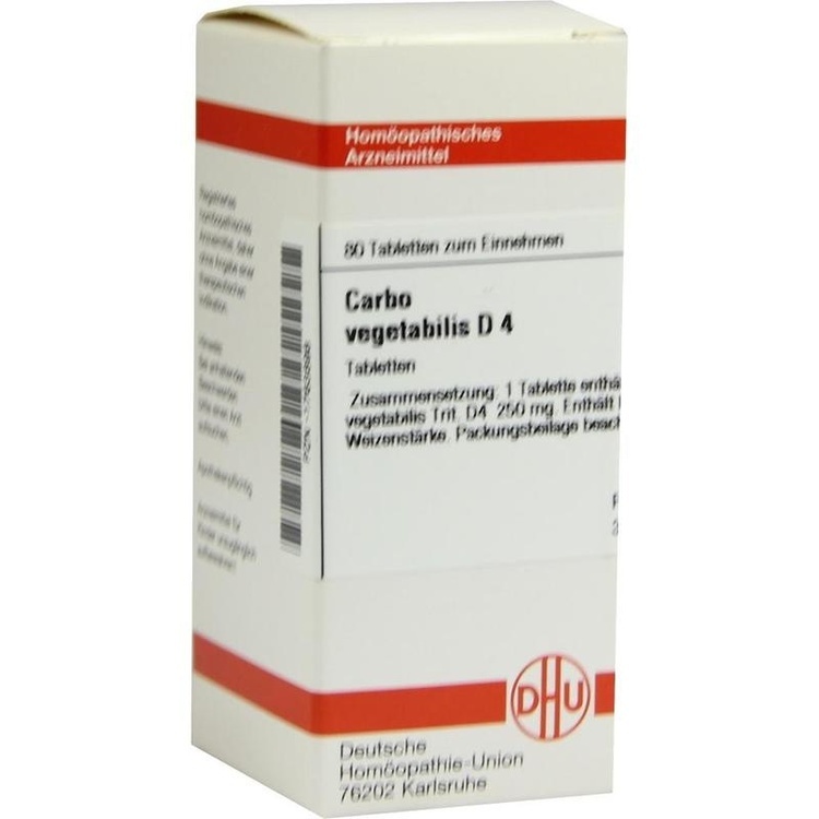 CARBO VEGETABILIS D 4 Tabletten 80 St