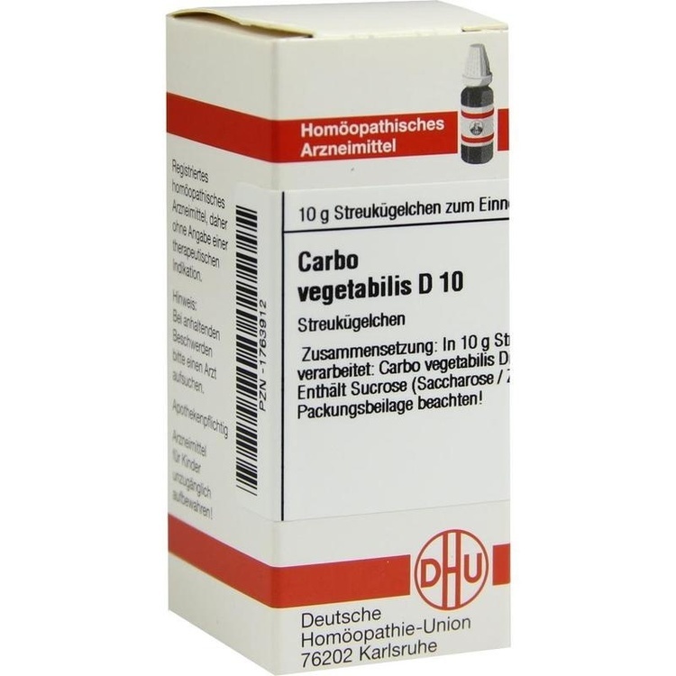 CARBO VEGETABILIS D 10 Globuli 10 g