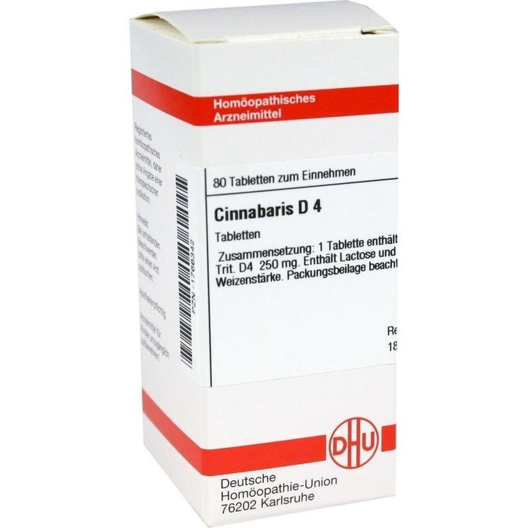 CINNABARIS D 4 Tabletten 80 St