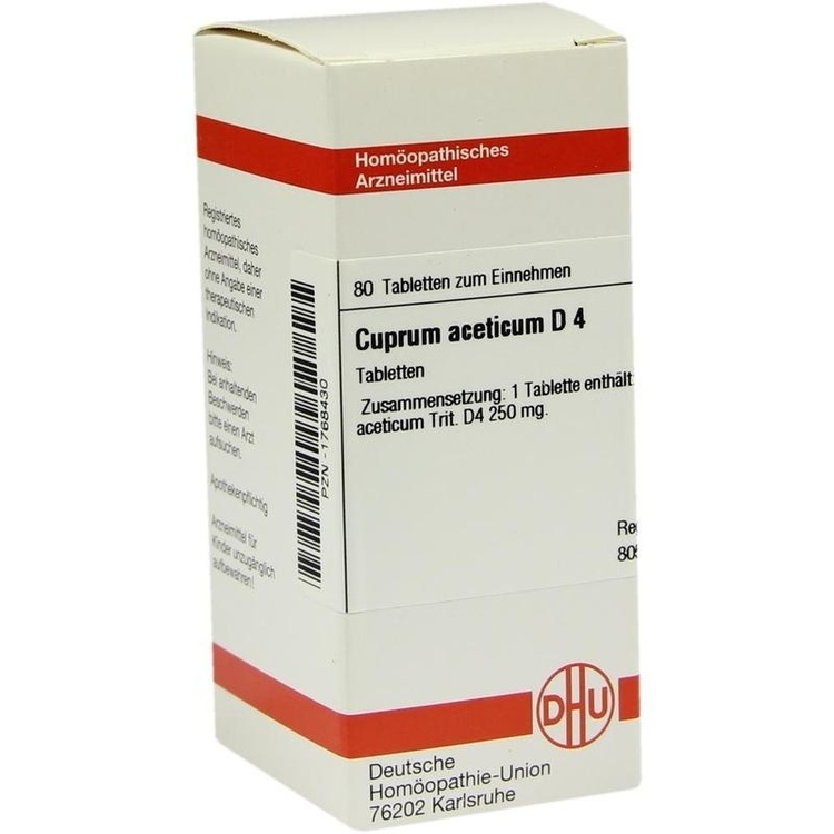 CUPRUM ACETICUM D 4 Tabletten 80 St